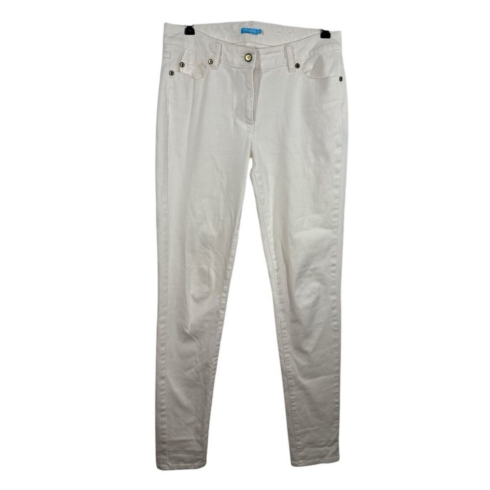 J McLaughlin Lexi Jeans Size 4 White   Way Stretch‎ Slim Leg